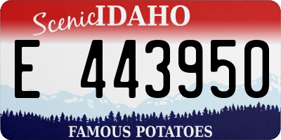 ID license plate E443950