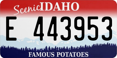 ID license plate E443953