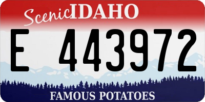 ID license plate E443972