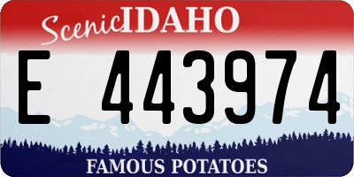 ID license plate E443974