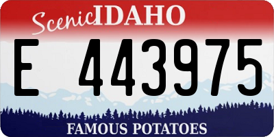 ID license plate E443975