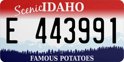 ID license plate E443991