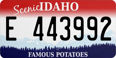 ID license plate E443992