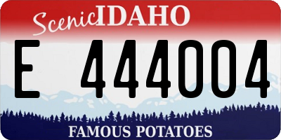 ID license plate E444004
