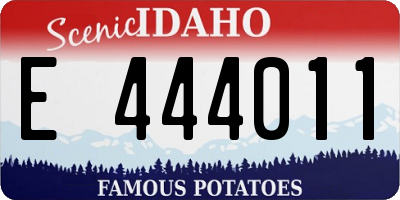 ID license plate E444011