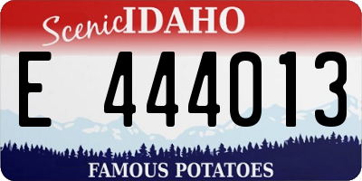 ID license plate E444013