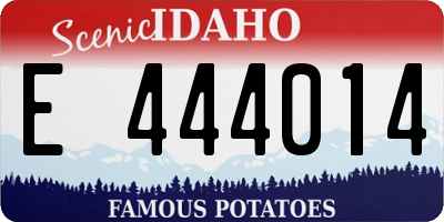 ID license plate E444014