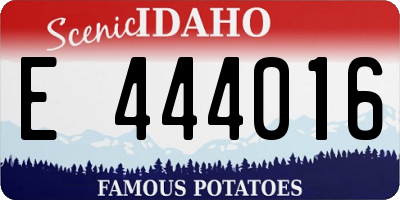 ID license plate E444016
