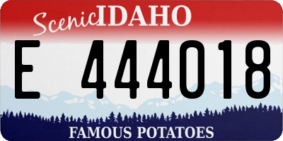 ID license plate E444018