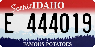 ID license plate E444019