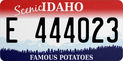 ID license plate E444023