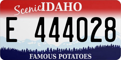 ID license plate E444028