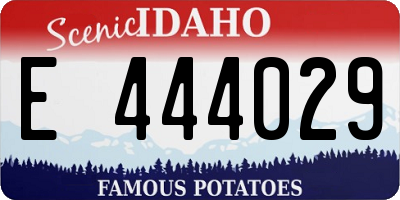 ID license plate E444029