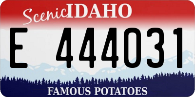ID license plate E444031