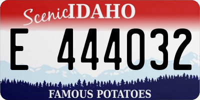 ID license plate E444032