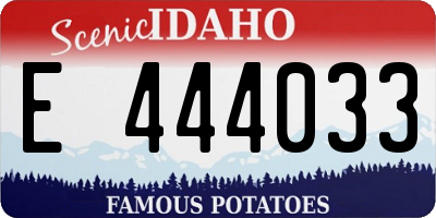 ID license plate E444033