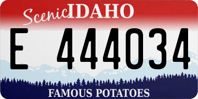 ID license plate E444034