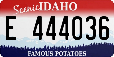 ID license plate E444036