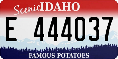 ID license plate E444037