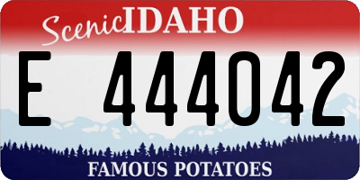 ID license plate E444042