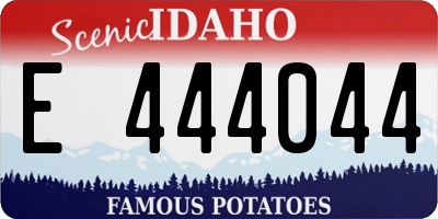 ID license plate E444044
