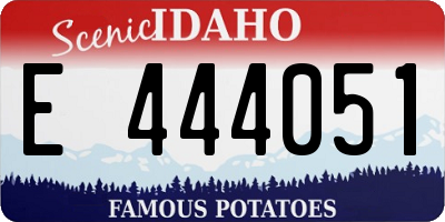 ID license plate E444051