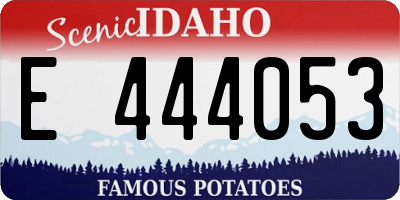 ID license plate E444053
