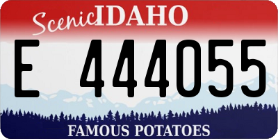 ID license plate E444055