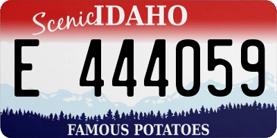 ID license plate E444059