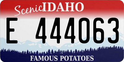 ID license plate E444063