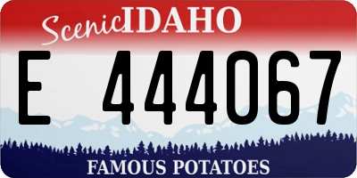ID license plate E444067