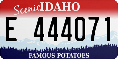 ID license plate E444071
