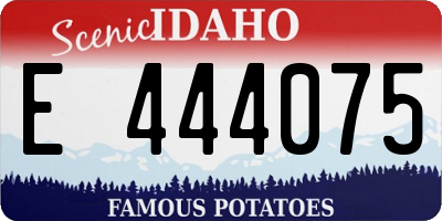 ID license plate E444075