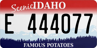 ID license plate E444077