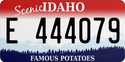 ID license plate E444079