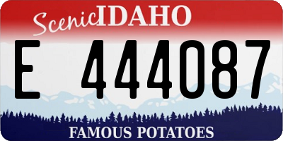 ID license plate E444087