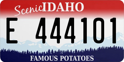 ID license plate E444101