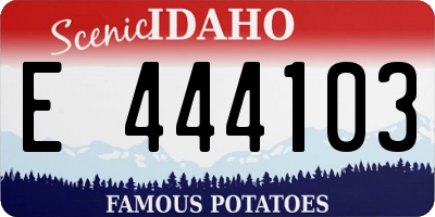 ID license plate E444103