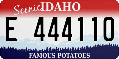 ID license plate E444110