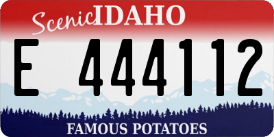 ID license plate E444112