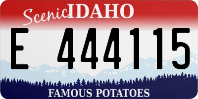ID license plate E444115