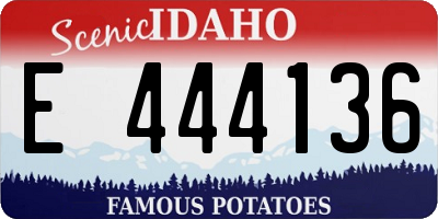 ID license plate E444136