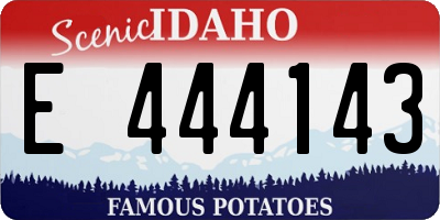 ID license plate E444143