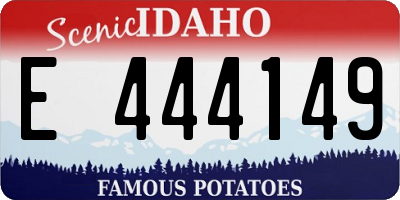 ID license plate E444149