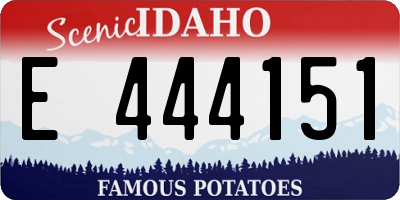 ID license plate E444151
