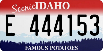 ID license plate E444153