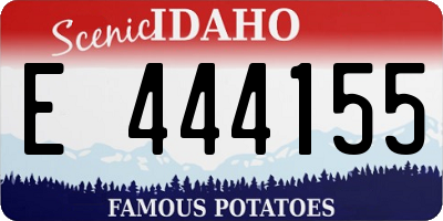 ID license plate E444155