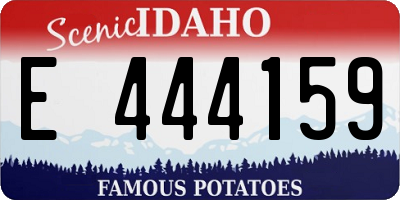 ID license plate E444159