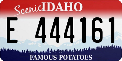 ID license plate E444161