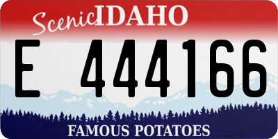 ID license plate E444166